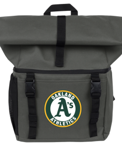 Alternative view of Oakland Athletics 18-Can Roll-Top Backpack Cooler