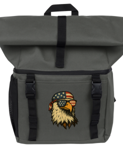 Alternative view of Patriotic Eagle 18-Can Roll-Top Backpack Cooler