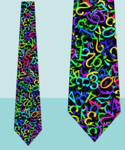 tie with numbers on it