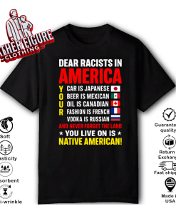 Dear Racists In America You Live On Is Native American T Shirt