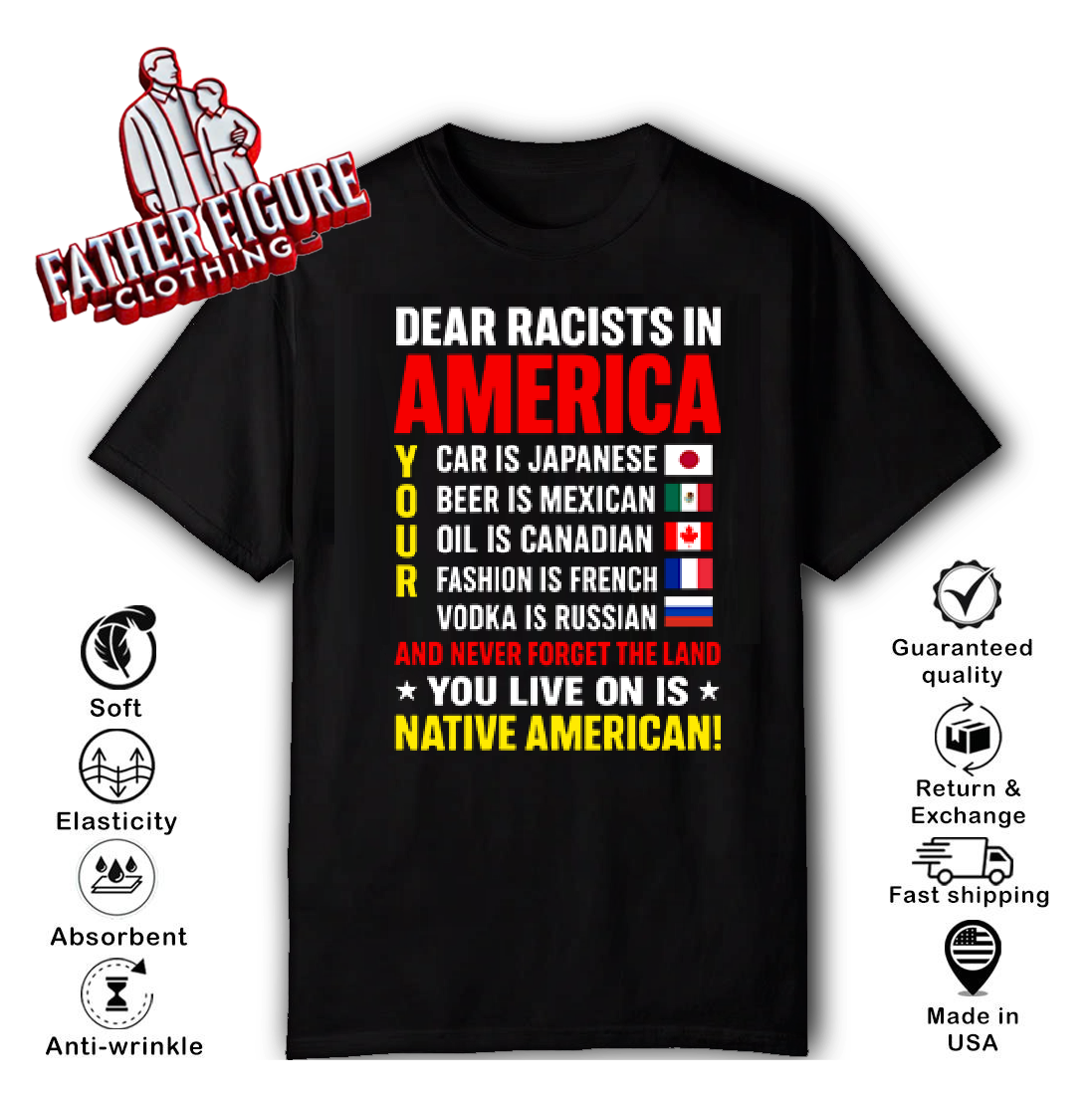 Dear Racists In America You Live On Is Native American T Shirt