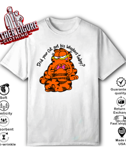 Alternative view of Garfield Did Your Cat Get His Whiskers Today Shirt