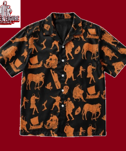 Greek Myth Comix Odysseus Figure Pottery Hawaiian Shirt 2026