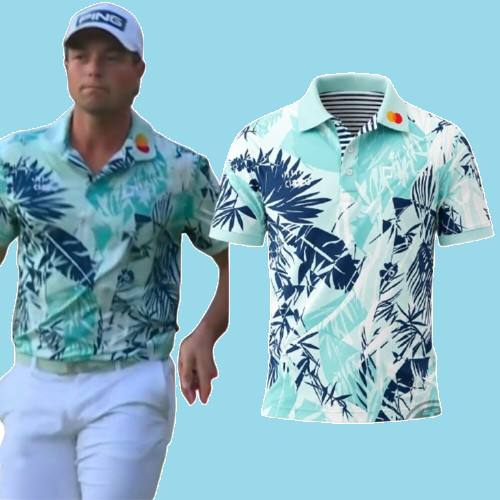 PGA Travelers Championship Final Round Viktor Hovland Polo Shirt Today