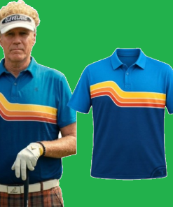 Alternative view of The Hawk Season 2 2026 Will Ferrell Blue Polo Shirt