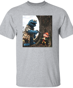 Cookie Monster Robbing Keebler Elf Tree Cookie T Shirt
