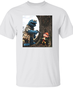 Cookie Monster Robbing Keebler Elf Tree Cookie T Shirt